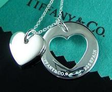 tiffany 925 joyas de plata de Tiffany comercio de San Valentín 925 collar de plata corazón parejas