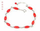 金黛尔银饰 红珊瑚手链-1