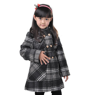 红蜻蜓童装 女童冬装儿童正品时尚休闲保暖外套呢大衣 52831892