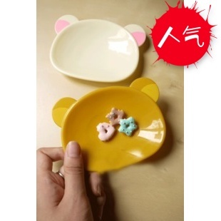 可爱卡通熊头 调料碟 调味碟 醋碟 酱油碟子 肥皂盒...