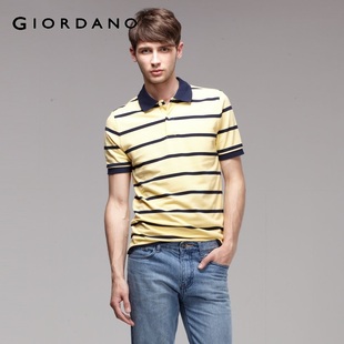 Hot recommend Giordano men's  in summer hit-free skinny bead POLO01011008