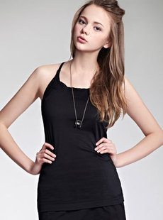 Dream Basha/ING2ING spring new wild mosaic transparent yarn simple Camisole 100,212,127