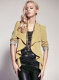 Dream ba Sally women\'s 2012 spring clothing quality new OL women\'s leopard grain long sleeve short coat 037312102