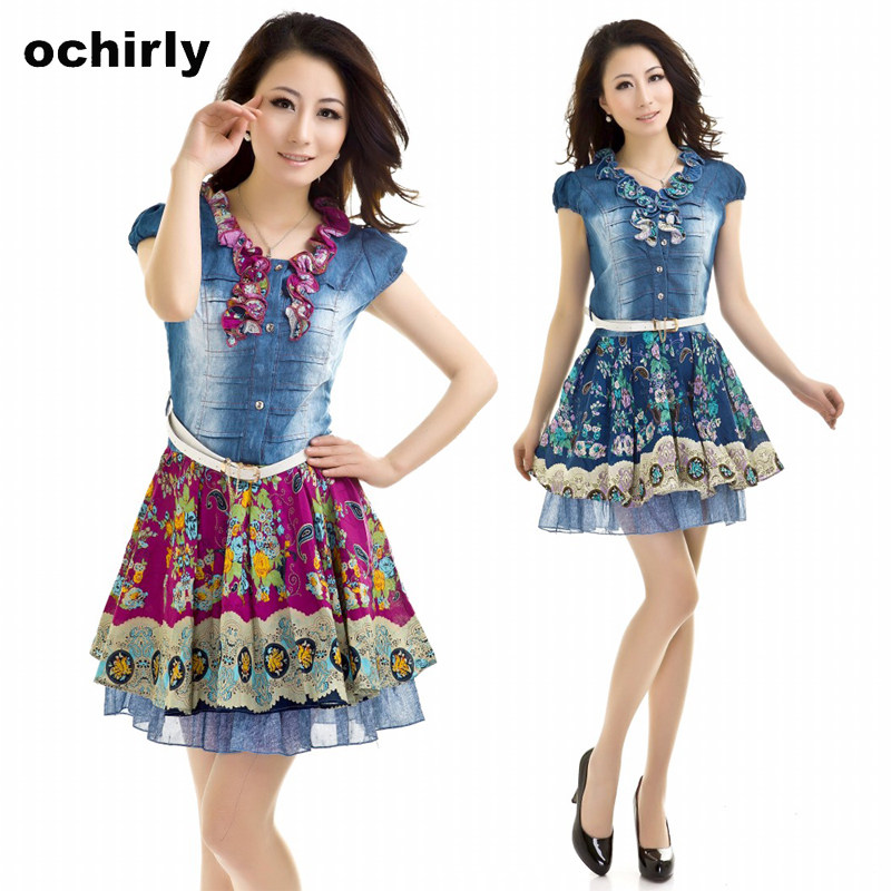 新款Ochirly/<span class=H>欧时力</span> 2012春 代购女士雪纺连衣裙 格子蓬蓬裙