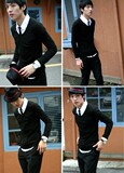 特价 DIOR HOMME 深秋必备 气质修身英伦黑色打底衫 长袖针织衫