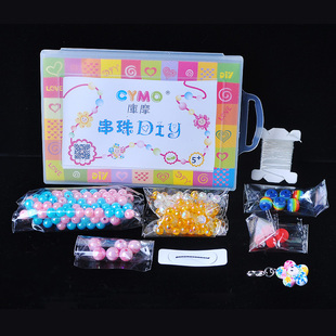  CYMO(库摩)儿童串珠DIY 玩具 项链手链手工材料包 中号6色