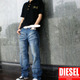 Tee Club 顶级品牌Diesel 经典磨白直筒修腿款