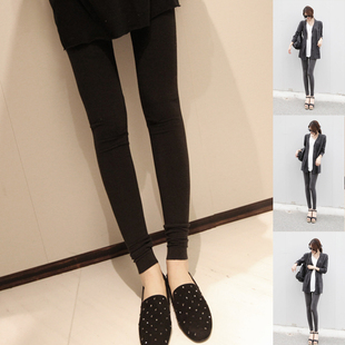  精品打底裤子 黑色 品牌 灰色 弹力 白色 女装 韩国 百搭