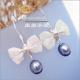 蝴蝶结b3015珍珠耳钩