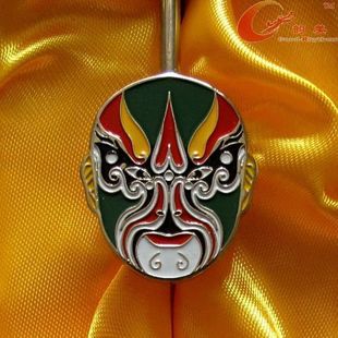  文渊阁 特色工艺品商务礼品 出国纪念品 京剧脸谱书签程咬金 促销