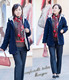 美依3087 四色风衣外套时尚<span class=H>妈妈装</span>中老年 呢 中老年服装