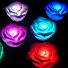 七彩变色水中玫瑰花/LED 发光玫瑰