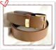 意大利产巴利新款镀金全铜扣头层牛皮皮带