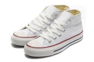  包邮新款专柜匡wei正品经典中邦白色帆布鞋 中帮男帆布鞋代购