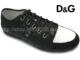D&G黑白经典色全软羊皮系带休闲鞋