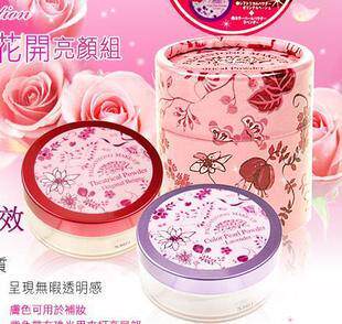 专柜正品 DODO红色恋人演员粉花柄套装+薰衣草珠光散粉组合套装