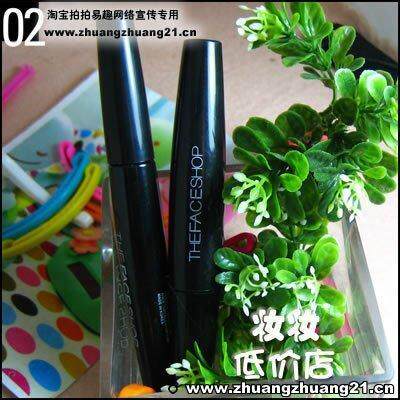 韩币贬值 THE FACE SHOP黑杆浓密纤长睫毛膏7ML 内附真假辨伪