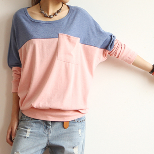 装蝙蝠衫宽松卫衣...