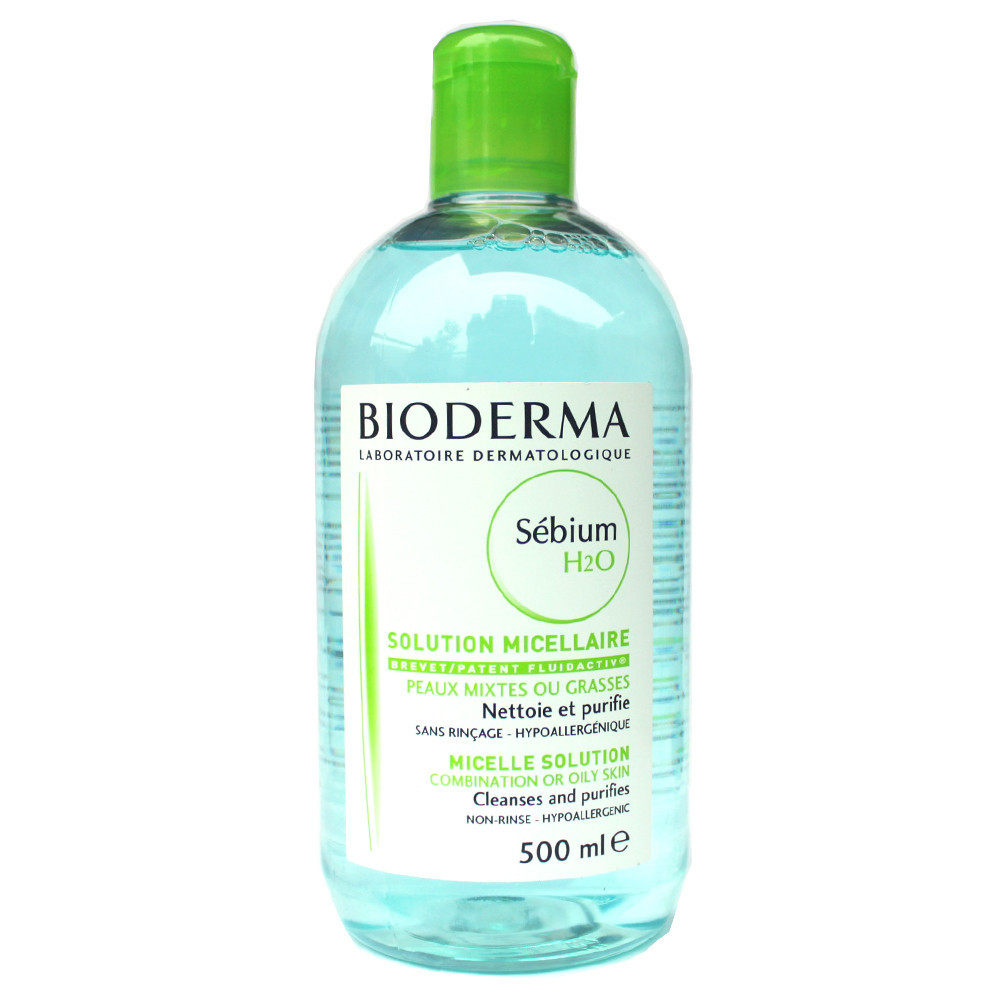 Bioderma/贝德玛 净妍4合1洁肤液卸妆水500ml蓝水混合肌 <span class=H>油性</span>肌