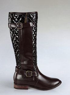 New product trial dream ba Sally shoes stereo case grain color PU flat boots hit since 123211401