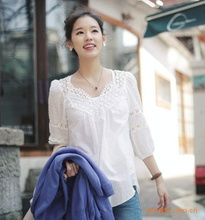 回家的欲望2012韩版春装中袖蕾丝点缀衬衫 我的公主<span class=H>秘密</span><span class=H>花园</span><span class=H>同款</span>