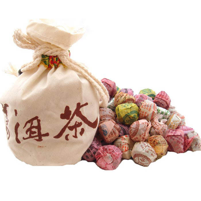 双皇冠！销量过万！云南普洱茶10种口味小沱茶50个含布袋叶片不碎