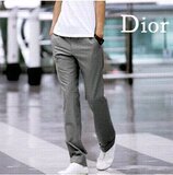 dio 迪奥韩 版男款小蜜蜂刺修身休闲裤小西裤  灰色