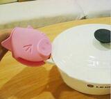 居家 防滑隔热手套耐热矽胶防烫 方便厨房 创意 可爱小猪隔热手套