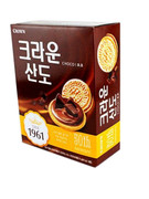 韩国饼干 CROWN 可瑞安山都饼干 咖啡夹心饼干 克拉奥夹心161克