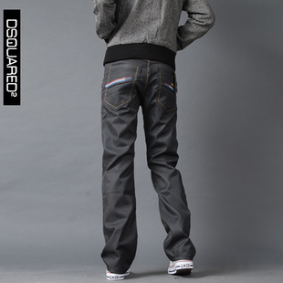 09秋冬新款 Dsquared2专柜同步胶印水洗直筒牛仔裤