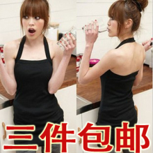3件包邮 2011秋冬新款韩版女装长款包臀纯棉挂脖吊带背心 女