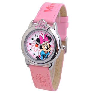  正品牌迪士尼儿童手表 女孩爱卡通米奇女小学生手表 disney女童表