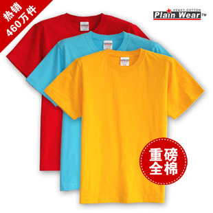 PLAINWEAR TS942男士 重磅新疆棉 圆领短袖PW亚洲空白T恤之王纯色