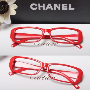 红色韩版非主流眼镜框架，近视男女款，复古磨砂黑框防辐射眼睛镜框