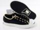 匡威正品CONVERSE JACK PURCELL 开口笑黑包金皮质男女硫化鞋
