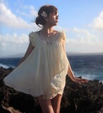 2012夏季新款裙子胖MM宽松大码女装日系vivi小飞袖雪纺衫连衣裙仙