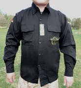 休闲衬衫男长袖上衣衬衣外穿套户外军迷黑色春秋季德军战术作训服