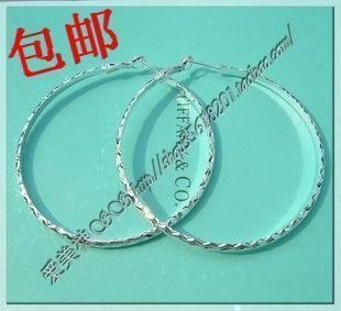 【满38包邮】 大耳圈 925纯银欧式大圈 银耳环 圈圈耳环 明星款