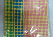 彩色圆点不干胶标签直径8MM 一包15标签贴贴纸标签