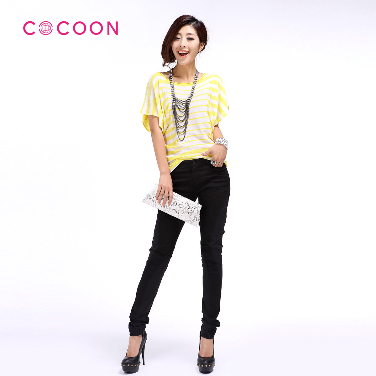 COCOON可可尼2012新品百搭条纹针织衫上衣211110004原价998