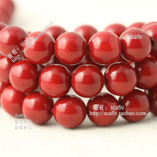  a货2-10红珊瑚散珠串珠玉珠子diy手工首饰品配件手链制作材料批发