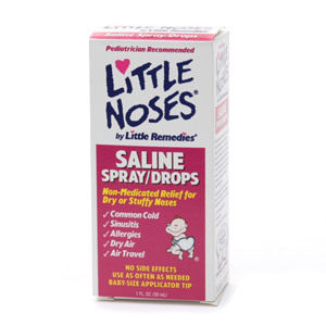 美国Little Noses 宝宝婴儿鼻通盐水滴鼻剂喷鼻剂/水 喷雾滴剂2+1
