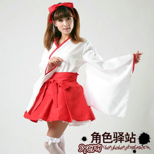 犬夜叉<em>女主角</em>色扮演服<em>动漫</em>cos<em>萝莉</em>装和服振袖