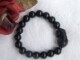 招财避邪保健康黑曜石貔貅手链南阳石佛寺玉器