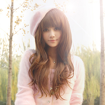 ENEW scroll fluffy Qi Liu temperament long curly hair, cute non-mainstream new