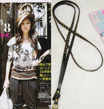 A35 2012 新款 欧美风格 时尚复古百搭铆钉 女士皮带细腰带 42g