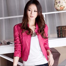 诺兰贝尔<span class=H>ON</span><span class=H>LY</span> LOVE2012春季新款女水洗皮PU修身立领皮衣外套CCDD