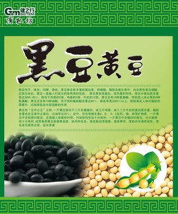 608海报印制海报展板素材152健康养生文化黑豆黄豆好处