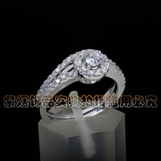 银戒指925纯银女镶钻银戒指套戒结婚戒指，对戒新娘饰品生日礼物