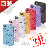 【天天秒杀】iphone4s手机外壳 浮雕玫瑰齿轮城堡手机套 苹果4壳